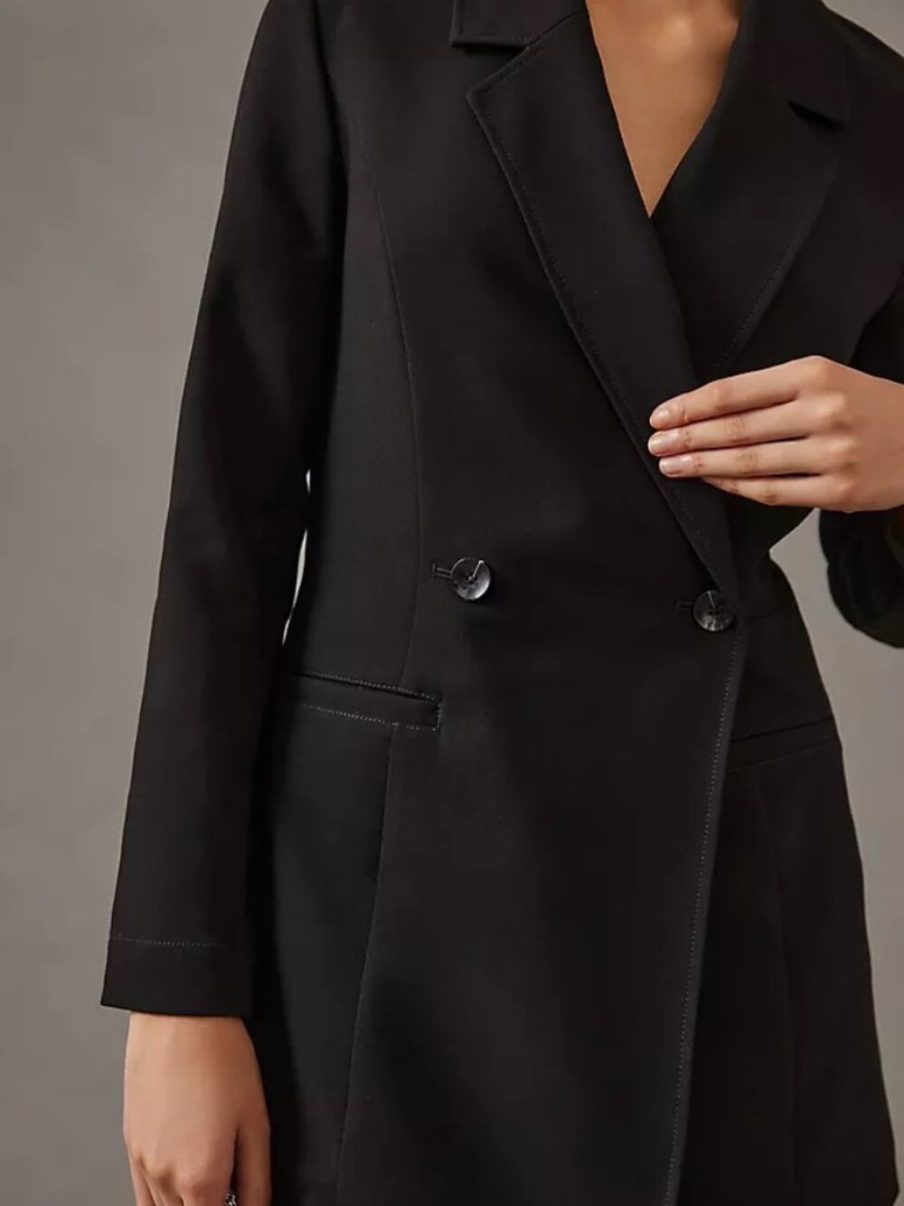 By Anthropologie Blazer Romper - Black - US Size 10 - Picture 2 of 10